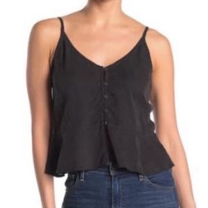 Anthropologie Cloth and Stone button up peplum tank top
